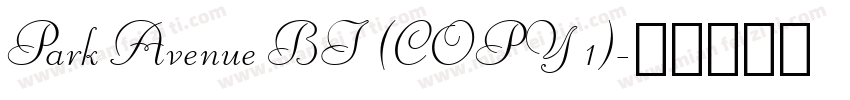 Park Avenue BT (COPY 1)字体转换